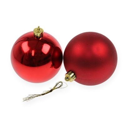 plastic red christmas balls