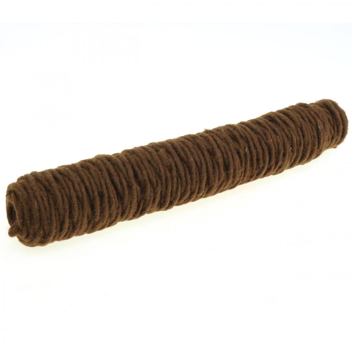 Floristik24.co.uk Wick thread felt cord dark brown 55m - buy cheap online