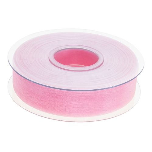 Product Organza ribbon gift ribbon pink ribbon selvedge 25mm 50m