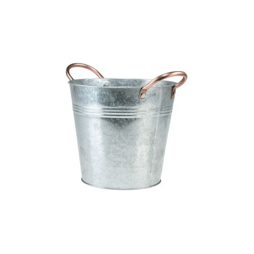 Floristik24 Mini flower pot with handles metal bucket Ø12cm H10cm 6pcs