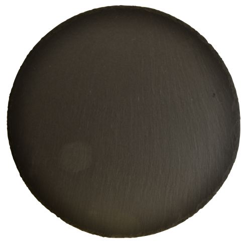 Floristik24 Natural Slate Plate Round Stone Tray Black Ø30cm 2 pcs