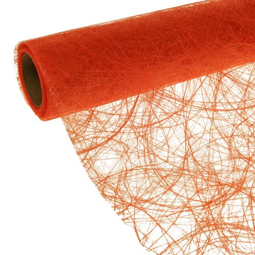 Floristik24 Deco fleece Sizoweb table runner orange 30cm 5m