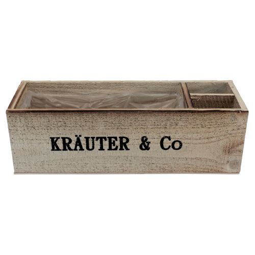 Product Herb box wooden herb box natural 39×13×12cm