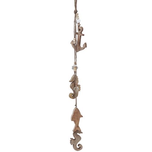 Product Decorative hanging maritime wood seahorse anchor fish 60cm
