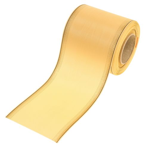 Wreath ribbon moiré wreath ribbon yellow 100mm 25m