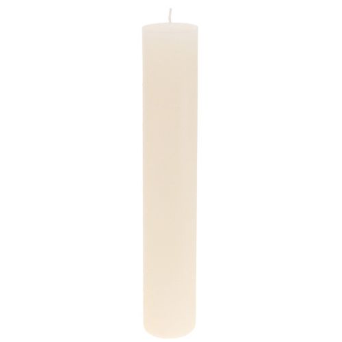 Large candles, solid coloured candles, cream, 50 x 300 mm, 4 pieces