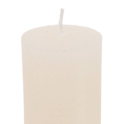 Product Large candles, solid coloured candles, cream, 50 x 300 mm, 4 pieces