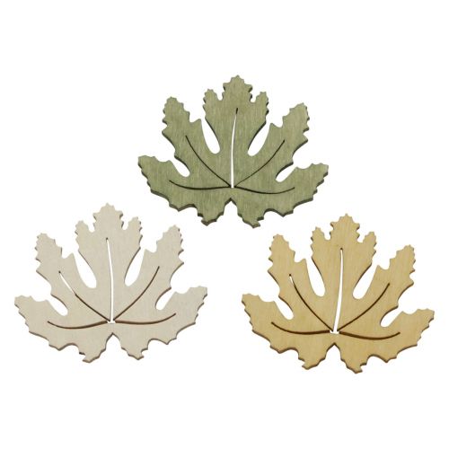 Floristik24 Table decoration autumn scatter decoration wooden decoration maple leaf 4cm 72 pcs