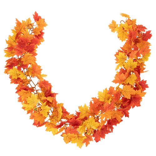 Product Artificial Maple Leaf Garland 170cm Autumn Decoration for Indoor Use