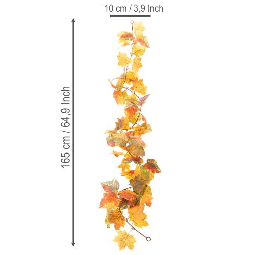 Product Artificial Maple Leaf Garland Autumn Decoration 165cm