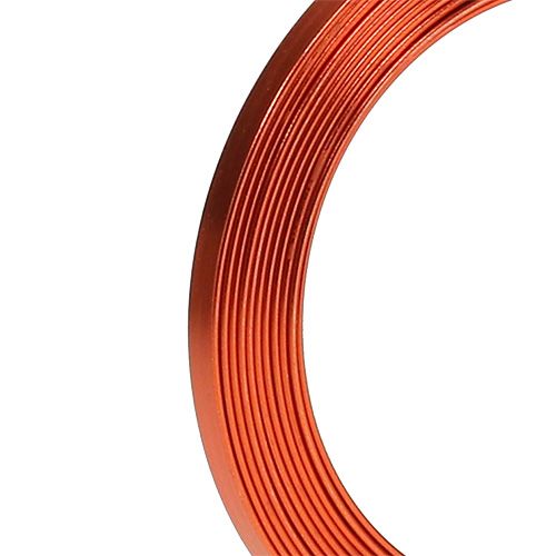 Product Aluminum flat wire orange 5mm x 1mm 2,5m