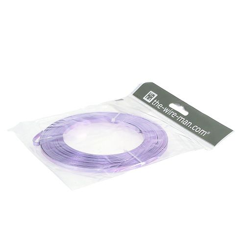 Product Aluminum flat wire lavender 5mm 10m