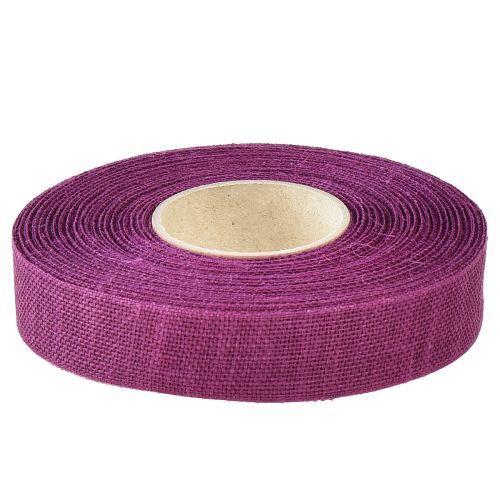 Product Decorative ribbon natural berry linen ribbon 25mm 20m