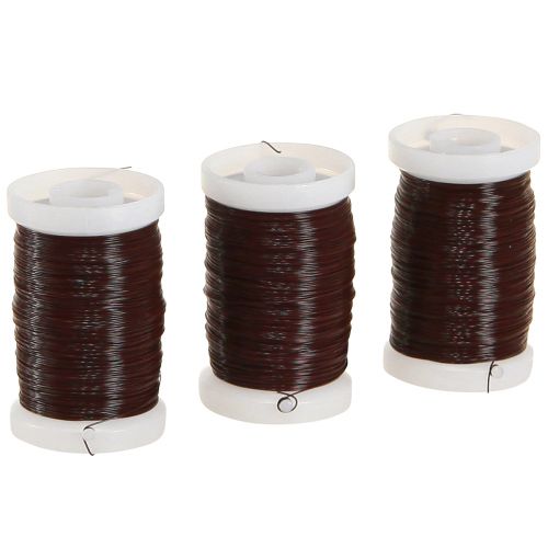 Product Wire for floristry and crafts Chocolate Brown 0.35mm 100g 3pcs