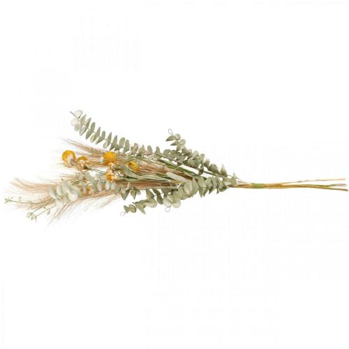 Product Artificial flowers Craspedia feather grass eucalyptus 55cm bunch