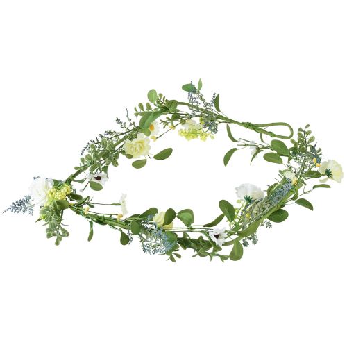 Product Flower Garland Artificial Decoration Garland Cream Yellow White 125cm