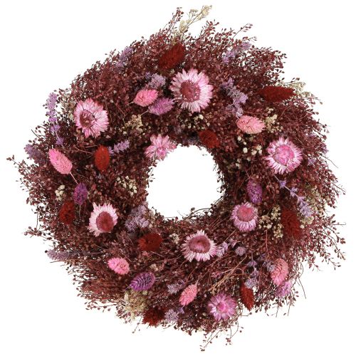 Floristik24 Flower wreath dried flowers wreath wine red pink Ø25cm