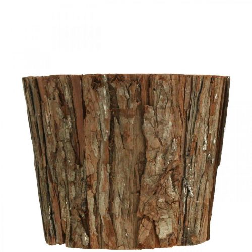 Product Planter, flower pot high, tree bark decoration Ø19cm H15.5cm