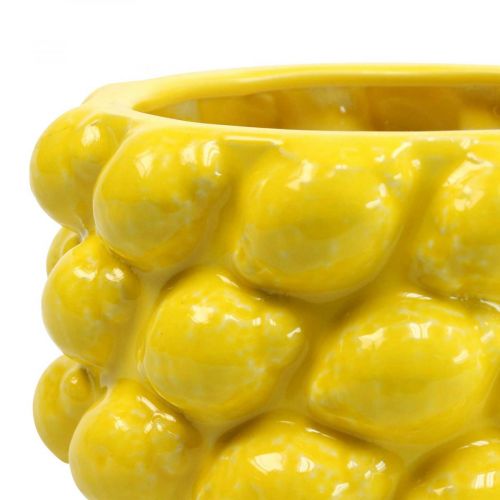 Product Flower pot lemon planter ceramic yellow Ø18.5cm H12cm