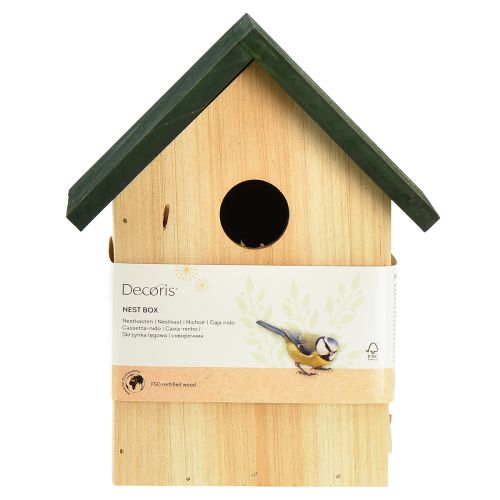 Product Incubator Nesting Box Bluetit Natural Green 16x11x19,5cm