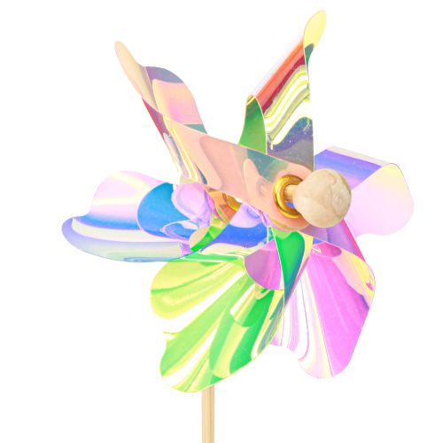 Product Colorful shimmering windmills on stick Ø8.5cm 10 pcs