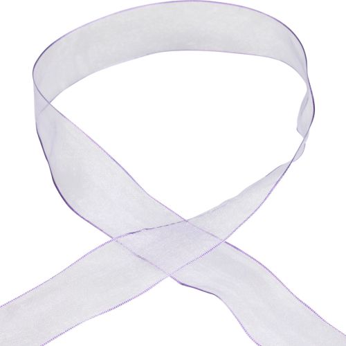 Product Chiffon ribbon organza ribbon decorative ribbon organza purple 40mm 20m