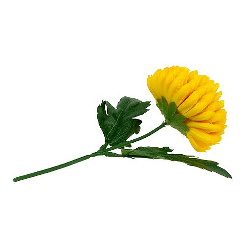 Product Chrysanthemum yellow artificial Ø7cm L18cm