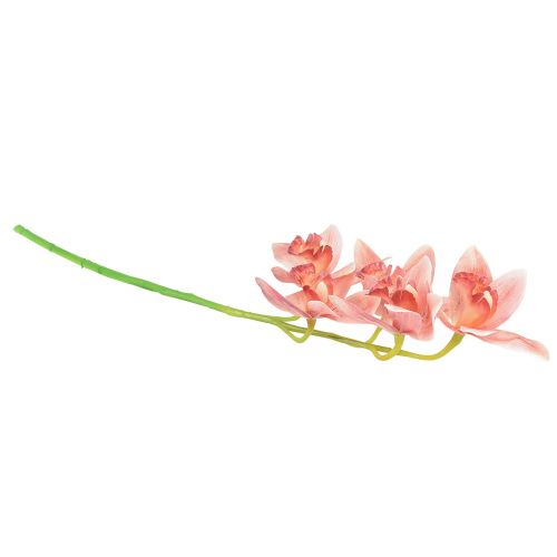 Product Cymbidium orchid artificial 5 flowers peach 65cm