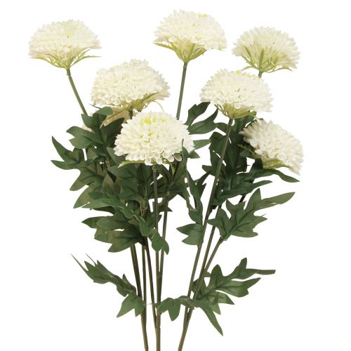 Product Dahlias decorative flowers artificial flowers white blossom L64cm 3 pcs