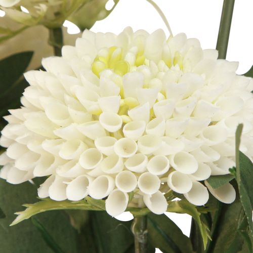 Product Dahlias decorative flowers artificial flowers white blossom L64cm 3 pcs