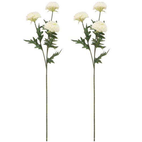 Product Dahlias decorative flowers artificial flowers white blossom L64cm 3 pcs