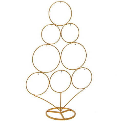 Floristik24 Decorative tree with hooks Christmas decoration metal matt gold H58cm