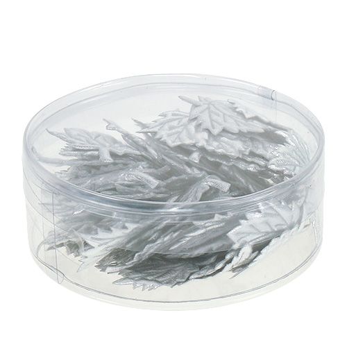 Product Decorative silk leaves 5cm silver 60 pcs