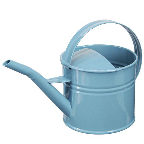 Floristik24 Decorative Watering Can Flowerpot Blue Metal 28x13x17cm 1.25l