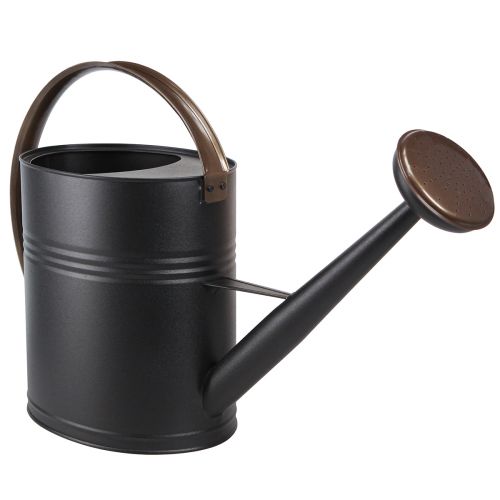 Floristik24 Decorative Watering Can Metal Black Olive Green Spout 60x19x38cm