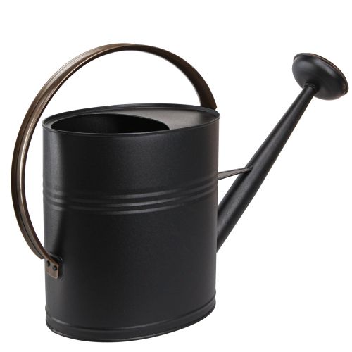 Product Decorative Watering Can Metal Black Olive Green Spout 60x19x38cm