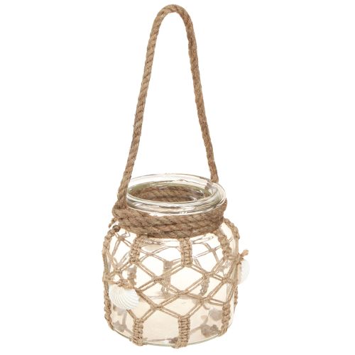 Decorative Glass Macrame Shells Table Decoration Hanging Decoration Ø14cm