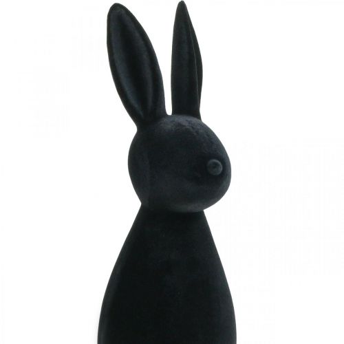 Product Deco Bunny Black Deco Easter Bunny Flocked H47cm