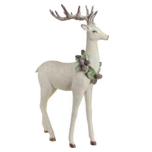 Decoration deer standing vintage Christmas 30x15,5x48,5cm