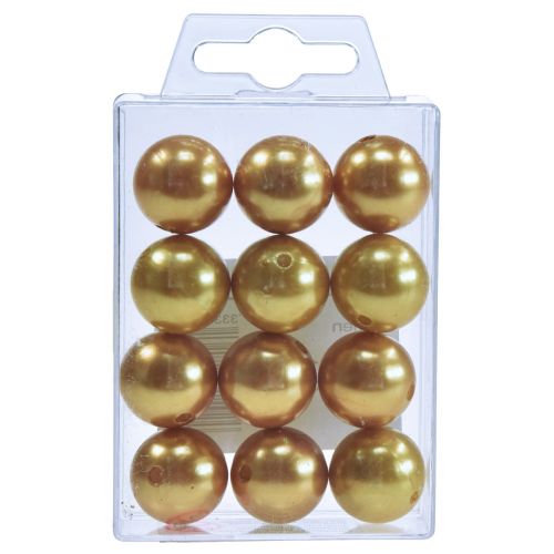 Product Deco beads Ø2cm gold 12pcs