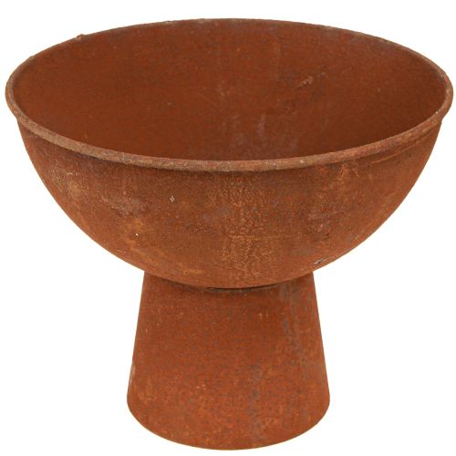 Decorative bowl with foot trophy bowl rust metal Ø20.5cm 2pcs