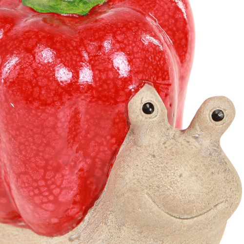 Product Decorative Snails Ceramic Paprika Red Green H10cm 2 Pcs