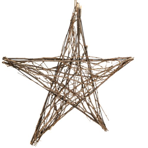 Floristik24 Decorative star made of branches Christmas star for hanging 60cm