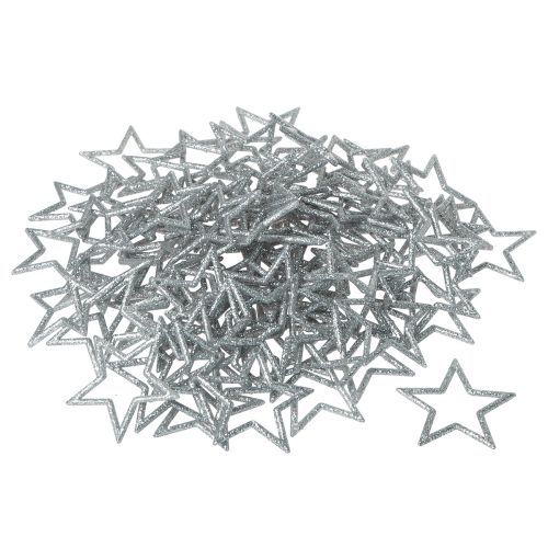 Product Decorative Stars Silver Glitter Christmas Stars 4.5cm 120 pcs