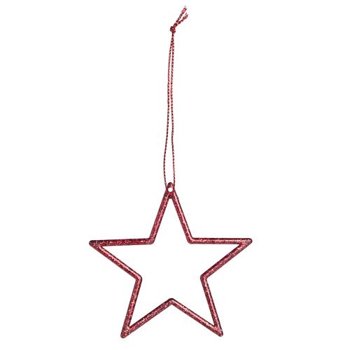 Product Decorative stars Christmas stars for hanging red 7.5cm 40 pcs