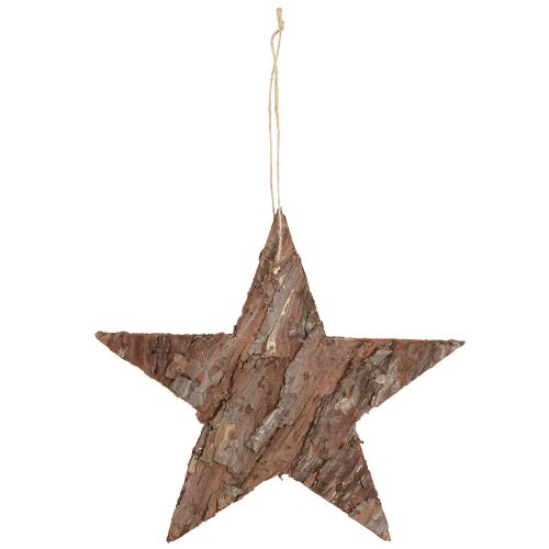 Product Decorative stars for hanging made of pine bark Pine stars 20cm 3 pcs