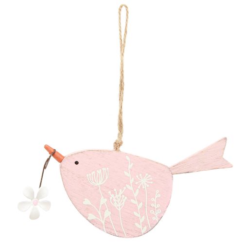 Product Decorative bird spring decoration hanging decoration wood pink 15×8.5cm