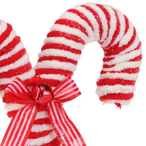 Product Decorative candy canes for hanging Christmas tree decorations red and white 28 cm