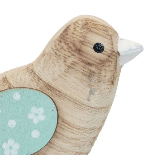 Product Decorative Birds Wooden Birds Table Decoration Spring Nature Colorful 12cm 3 Pcs