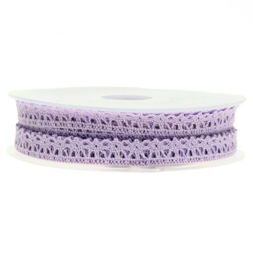 Product Deco ribbon crocheted lilac 12mm 20m